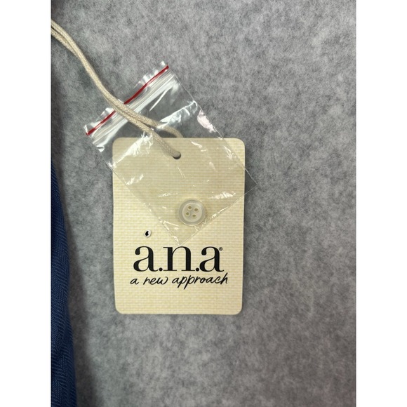 ANA Women's L Blue Chambray Apron Tank Top Ruffle Strap Sleeveless NWT - Picture 5 of 7